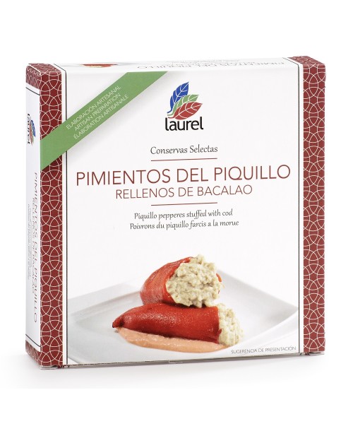 Sabores de Asturias Pimientos Piquillo Rell. Bacalao 280 gr