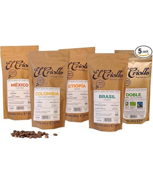 El Criollo Degustación Café de Especialidad en Grano 5x250 gr. - Oliva Oliva
