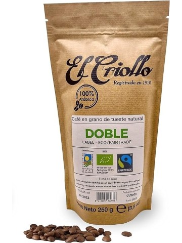 El Criollo Café Doble Label en Grano Paquete 250 gr. - Oliva Oliva
