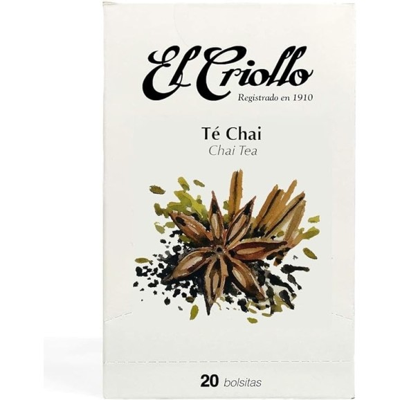 El Criollo Gourmet Chai Tea Box of 20 Sachets - Oliva Oliva