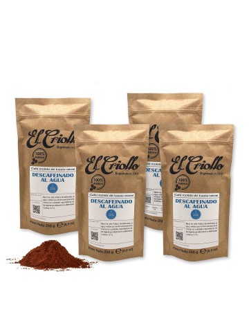 El Criollo Decaffeinated Water Ground Coffee 250 gr. - Oliva Oliva
