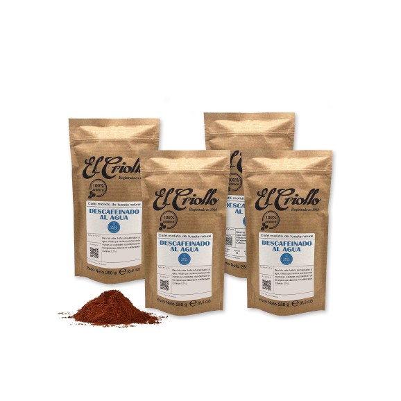 El Criollo Decaffeinated Water Ground Coffee 250 gr. - Oliva Oliva