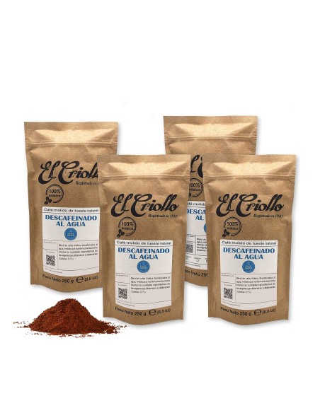 El Criollo Decaffeinated Water Ground Coffee 250 gr. - Oliva Oliva