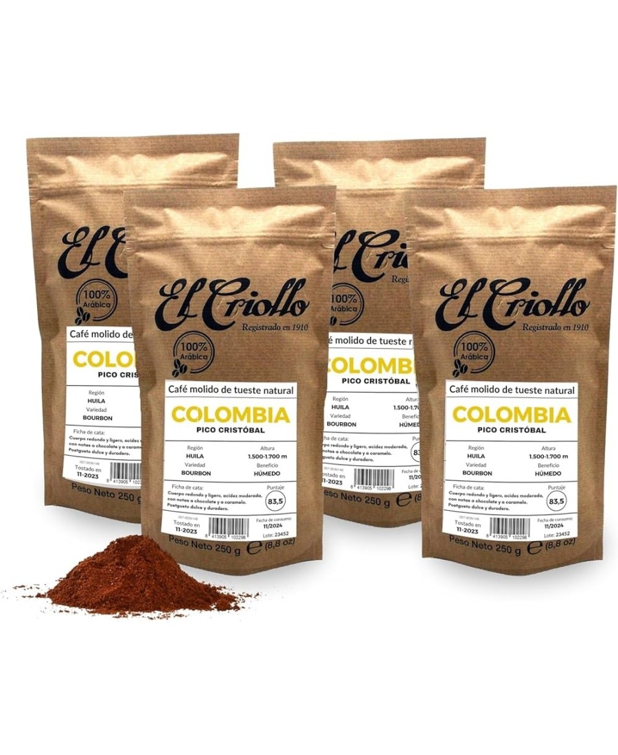 El Criollo Kolumbianischer Kaffee gemahlen Paket 250 gr. - Oliva Oliva