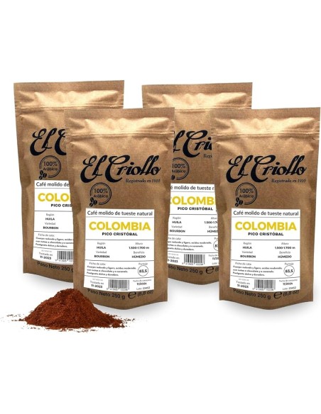 El Criollo Café colombien moulu Paquet 250 gr. - Oliva Oliva