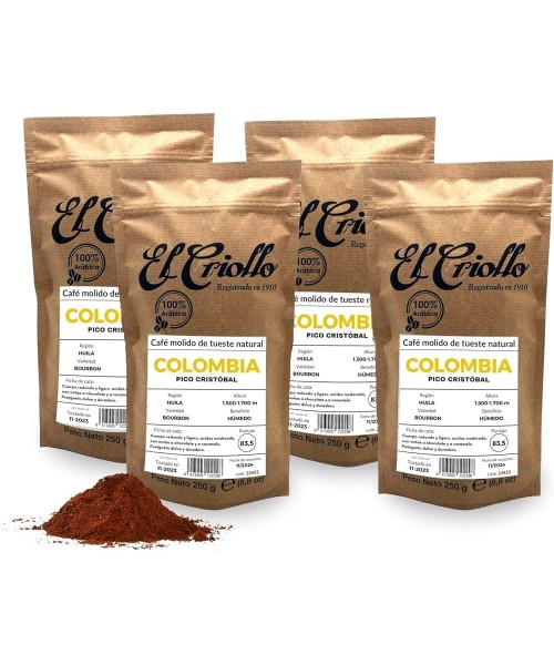 El Criollo Kolumbianischer Kaffee gemahlen Paket 250 gr. - Oliva Oliva