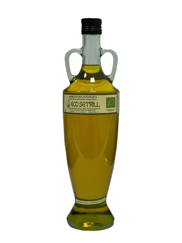 Eco Setrill Arbequina BIO Glas amphore 750 ml. - Oliva Oliva