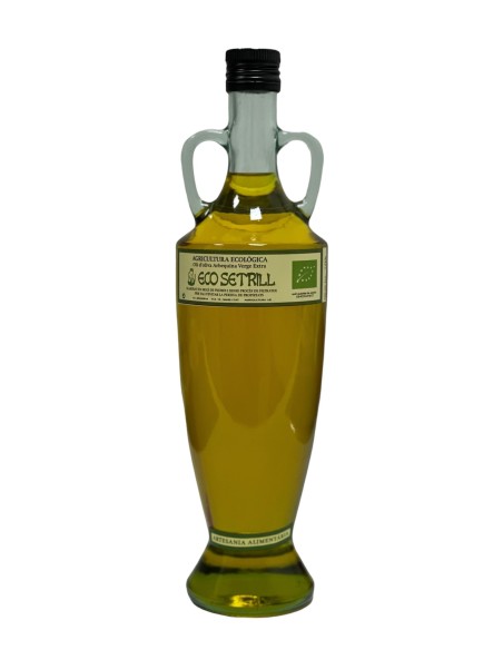 Eco Setrill Arbequina BIO Amphore en verre 750 ml. - Oliva Oliva
