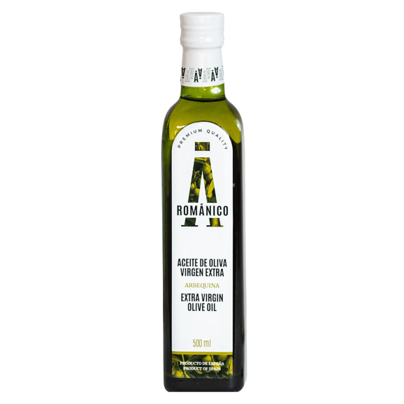 Románico Arbequina Glass bottle 500 ml. - Oliva Oliva