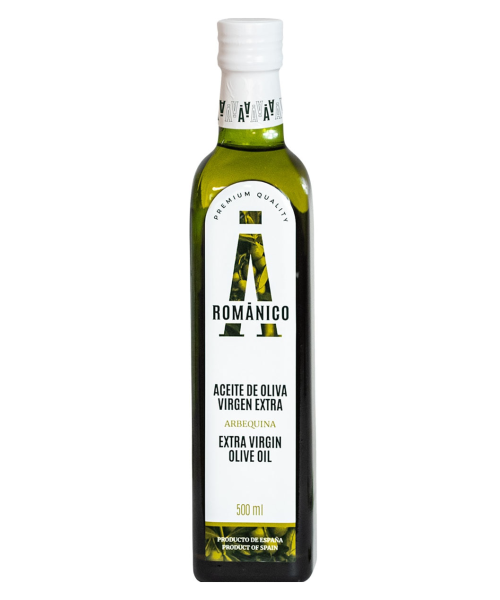 Románico Arbequina Glasflasche 500 ml. - Oliva Oliva