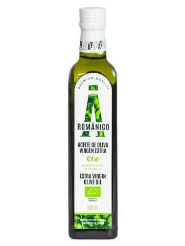 Románico arbequina orgánico - Botella de vidrio 500 ml