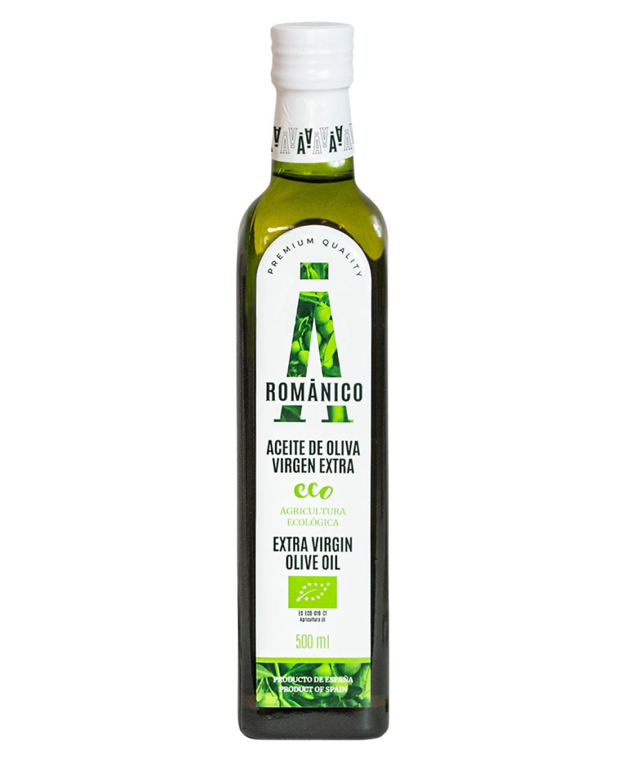 Románico Arbequina BIO Glass bottle 500 ml. - Oliva Oliva