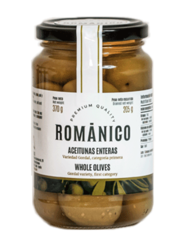 Románico Aceituna Gordal Tarro 205 gr. - Oliva Oliva