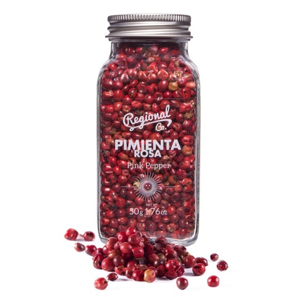 Regional Co. Pink Pepper Glass jar 50 gr. - Oliva Oliva