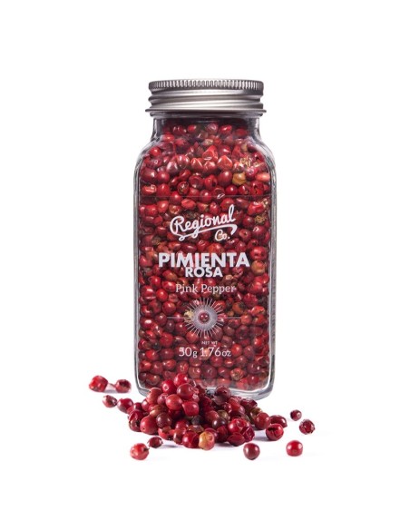 Regional Co. Pink Pepper Glass jar 50 gr. - Oliva Oliva