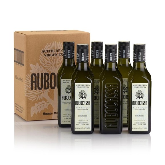 Aubocassa Arbequina Botella de vidrio 500 ml. - Oliva Oliva