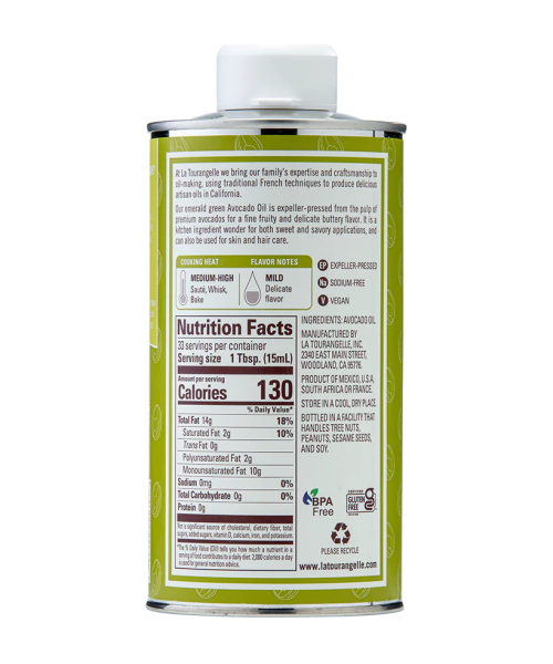 La Tourangelle Avocadoöl Metallflasche 250 ml. - Oliva Oliva