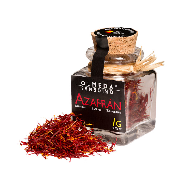 Olmeda Orígenes Safran d'Espagne Pot en verre 1 gr. - Oliva Oliva