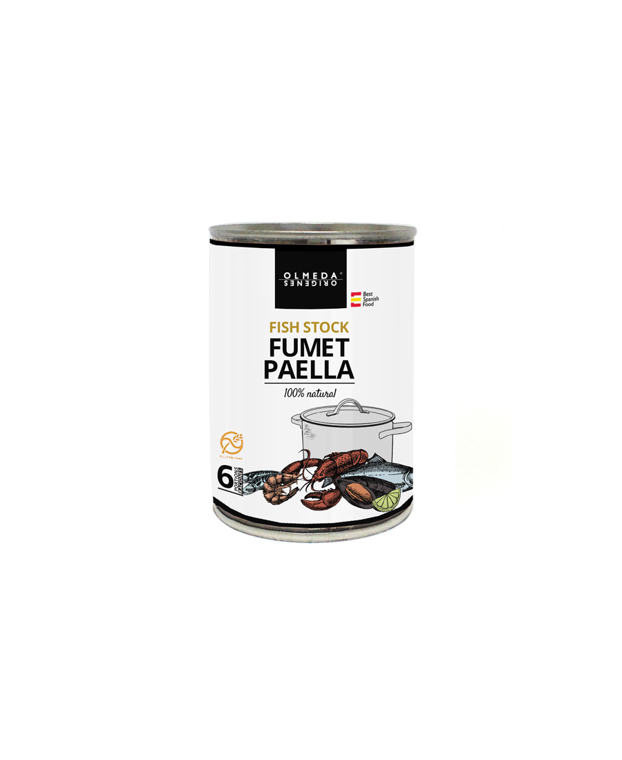 Olmeda Orígenes Fumet Paella Fisch Blechdose 410 gr. - Oliva Oliva