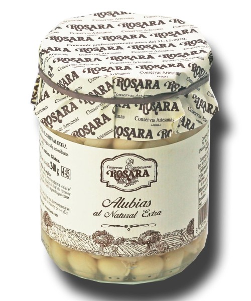 Rosara Haricots ronds blancs Pot en verre 445 ml. - Oliva Oliva