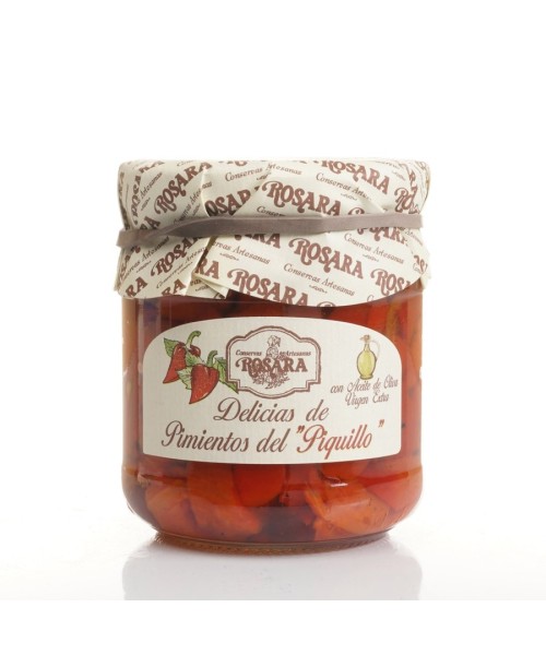 Rosara Piquillo-Paprika-Köstlichkeiten Glas 212 ml. - Oliva Oliva