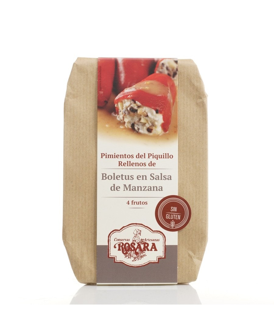 Rosara Poivrons farcis aux cèpes en sauce aux pommes - Oliva Oliva