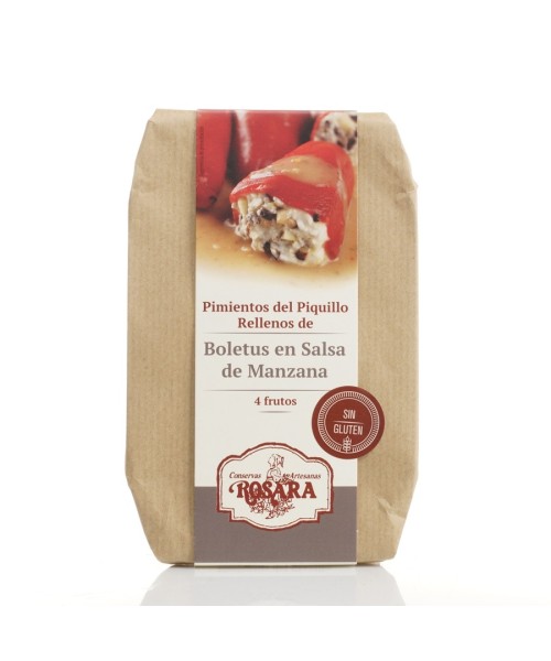 Rosara Poivrons farcis aux cèpes en sauce aux pommes - Oliva Oliva