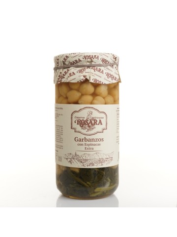 Conservas Artesanas Rosara Garbanzos con Espinacas al Natural 720 ml