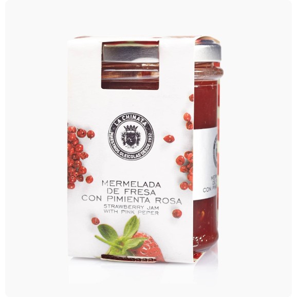 La Chinata Confiture de fraises et de poivre rose 210 gr - Oliva Oliva