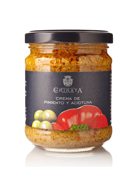 La Chinata Crema de Pimientos y Aceitunas - Tarro 180 gr
