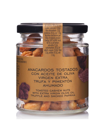 La Chinata Anacardos Tostados con Aceite de Oliva Virgen Extra, Trufa y Pimentón Ahumado - Tarro 110 gr