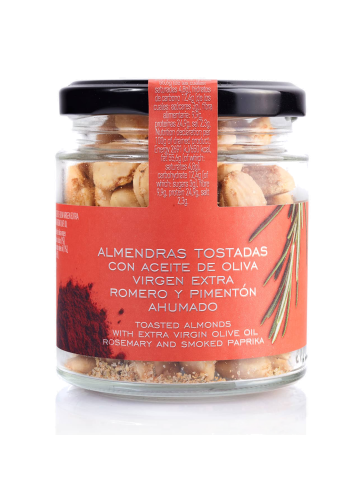 La Chinata Toasted Almonds with EVOO, Rosemary and Smoked Paprika - Jar 110 gr
