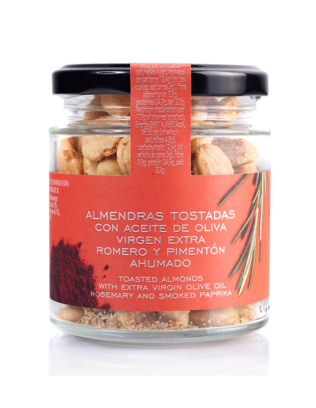 La Chinata Geröstete Mandeln mit EVOO, Rosmarin und geräuchertem Paprika - Glas 110 gr