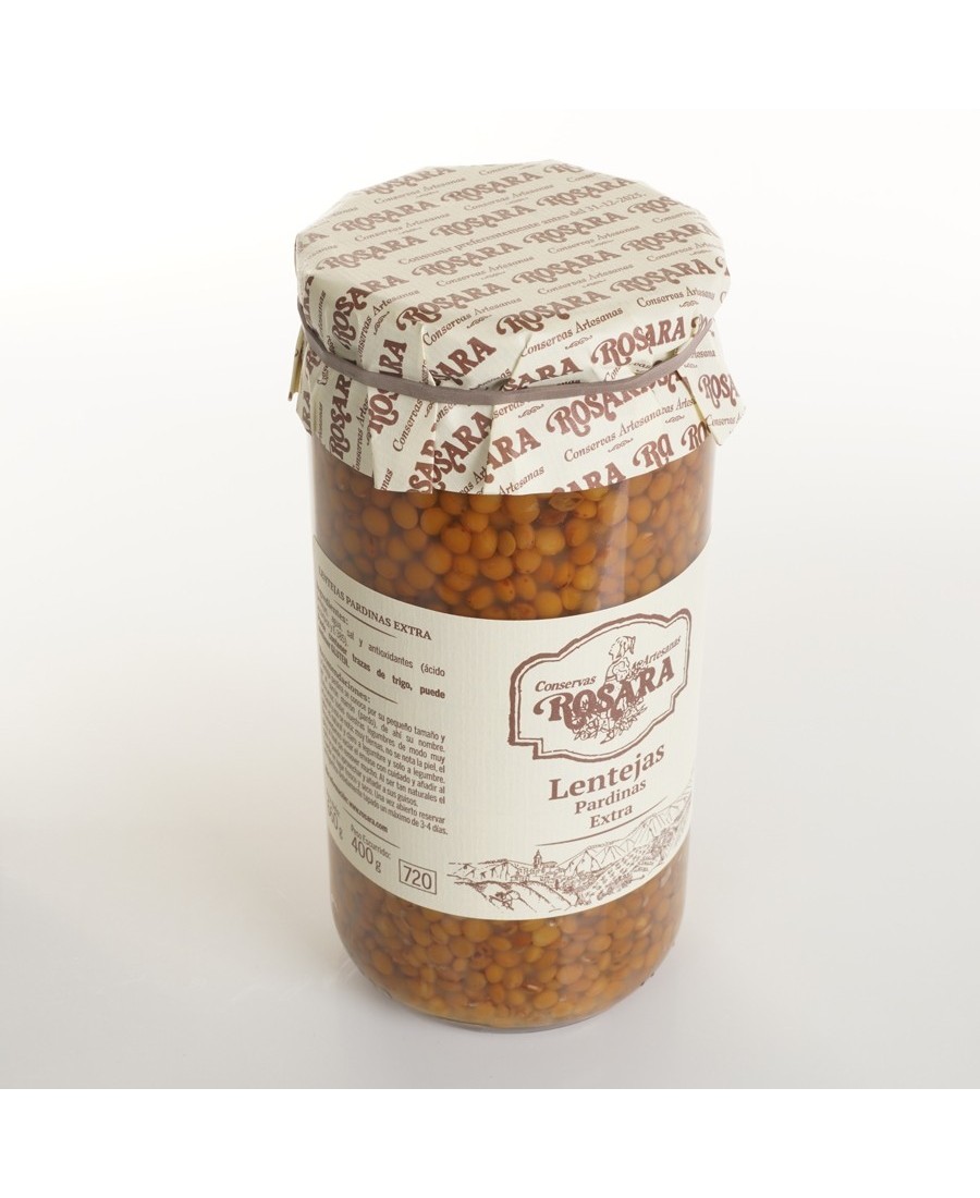 Conservas Artesanas Rosara Natural Lentils - Glass jar 720 ml.