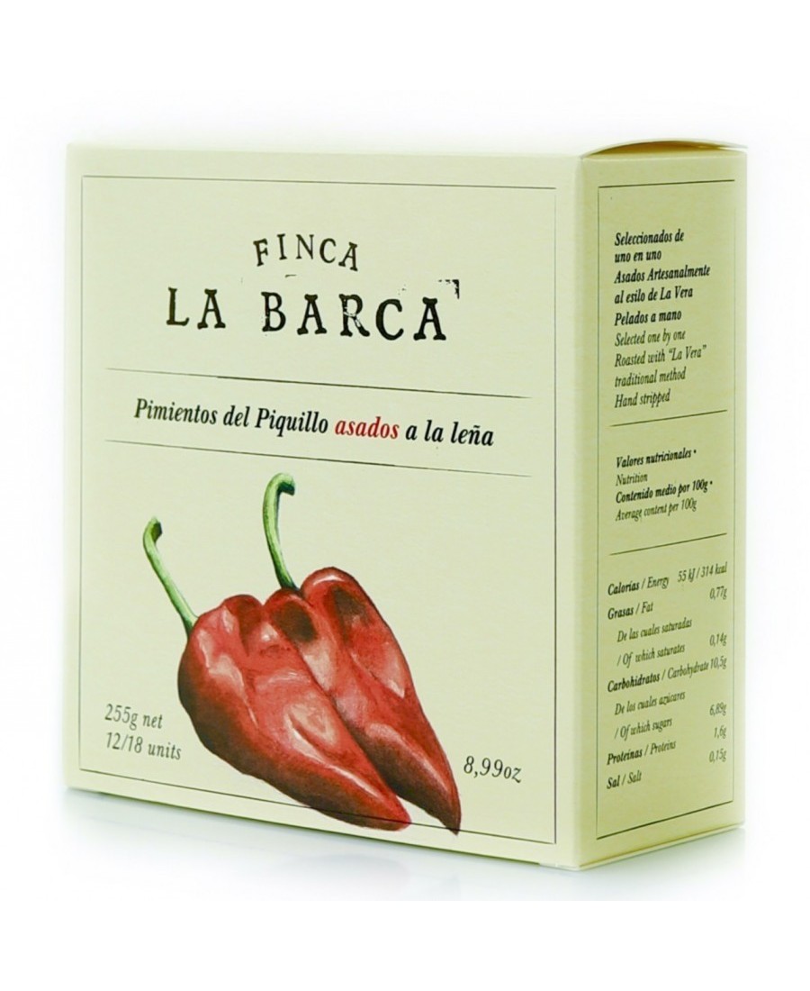 Finca La Barca Geröstete Piquillo-Paprika aus dem Holzofen 255 gr.