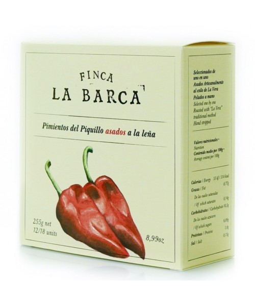 Finca La Barca Geröstete Piquillo-Paprika aus dem Holzofen 255 gr.
