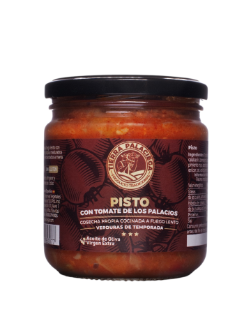 Tierra Palaciega Pisto casero con Tomate y Aceite de Oliva Virgen Extra - Tarro 340 gr.