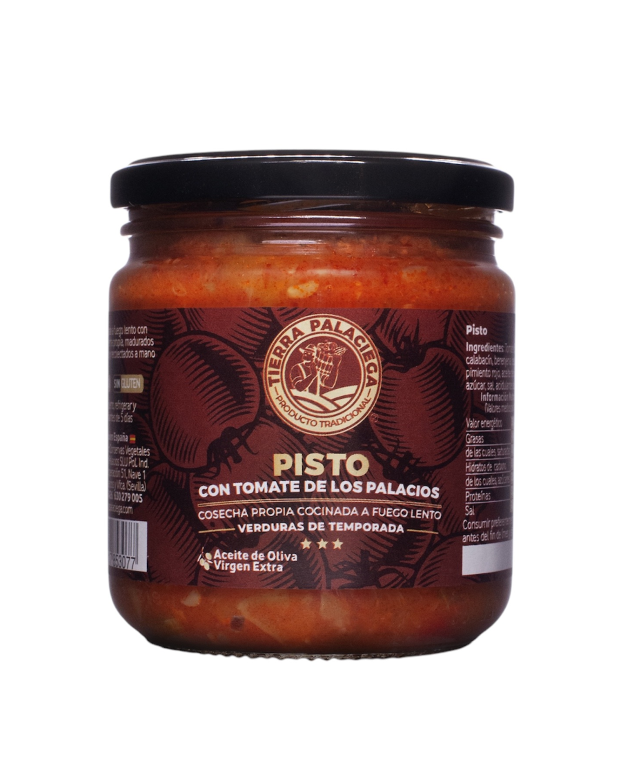 12x Tierra Palaciega Hausgemachtes Ratatouille mit Tomate und nativem Olivenöl extra - Glas 340 gr.