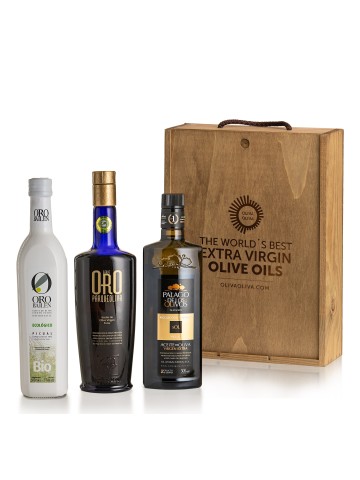Meilleures Huiles du Monde CINVE 2024 Coffret bois - Oliva Oliva