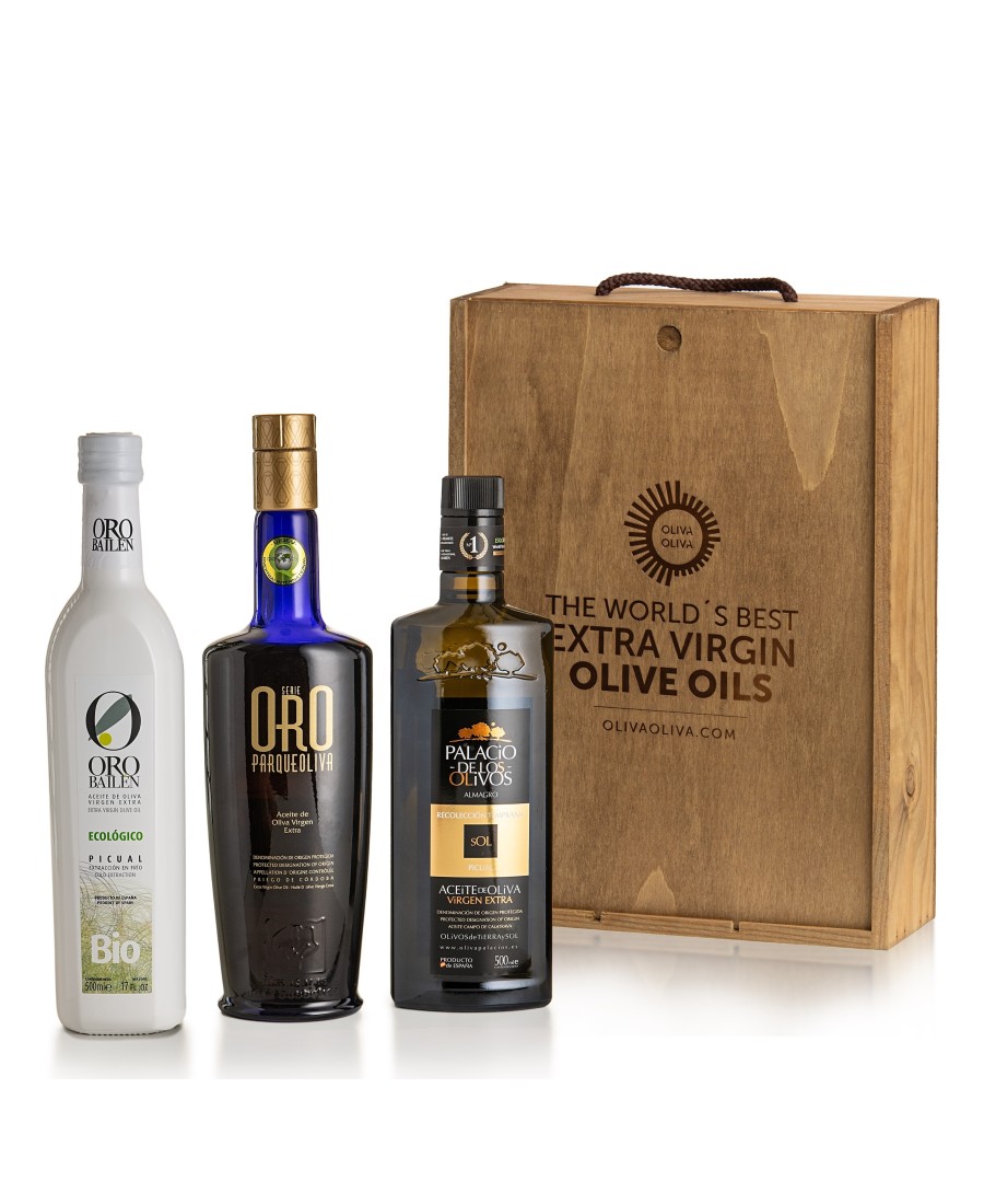 Besten Olivenöle Der Welt CINVE 2024 im Holzkiste - Oliva Oliva