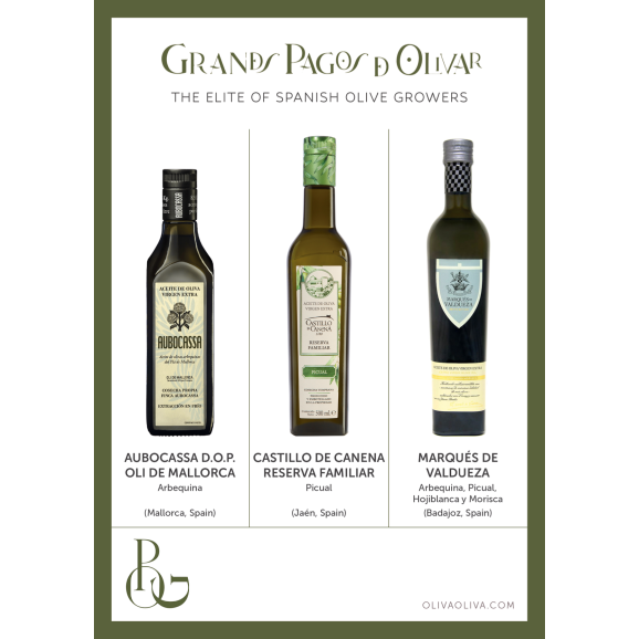 Meilleures Huiles d'Olive Grandes Pagos de Olivar Coffret - Oliva Oliva