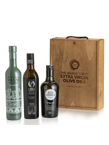 Meilleures Huiles Jaén Selección 2024 Coffret en bois - Oliva Oliva