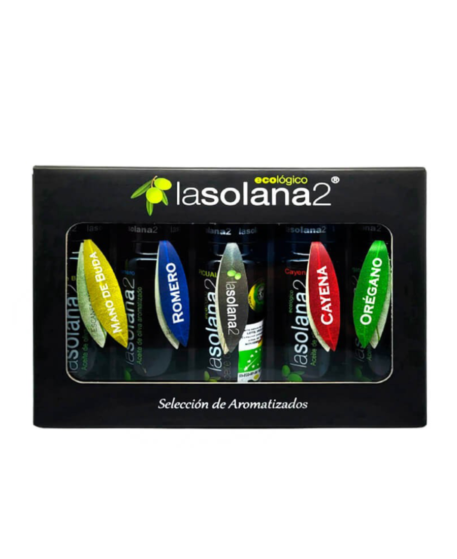Lasolana2 Huiles aromatisées Étui 5x100 ml. - Oliva Oliva