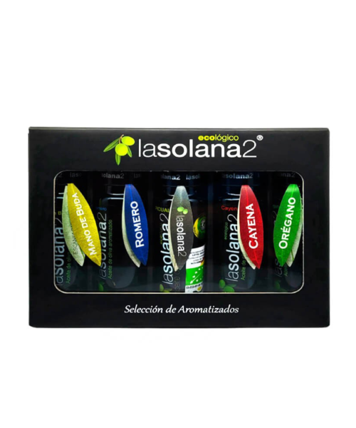 Lasolana2 Huiles aromatisées Étui 5x100 ml. - Oliva Oliva