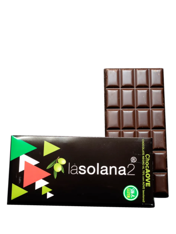 lasolana2 Chocolate Negro 70% con AOVE - Tableta 100 gr.