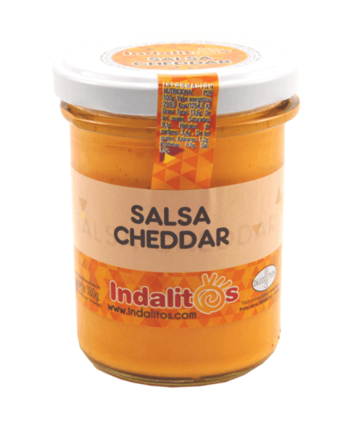 Indalitos Salsa Cheddar - Tarro 180 gr.