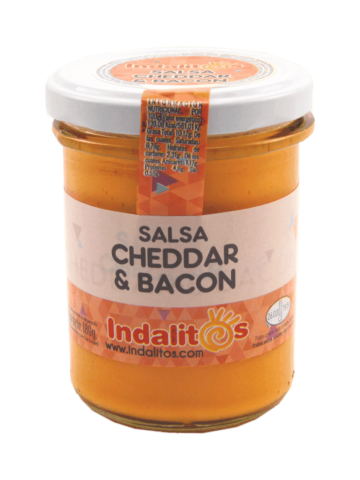 Indalitos Sauce cheddar et bacon Pot en verre 180 gr. - Oliva Oliva