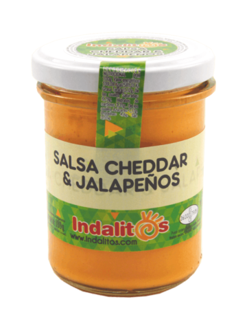 Indalitos Sauce cheddar et jalapeños Pot 180 gr. - Oliva Oliva