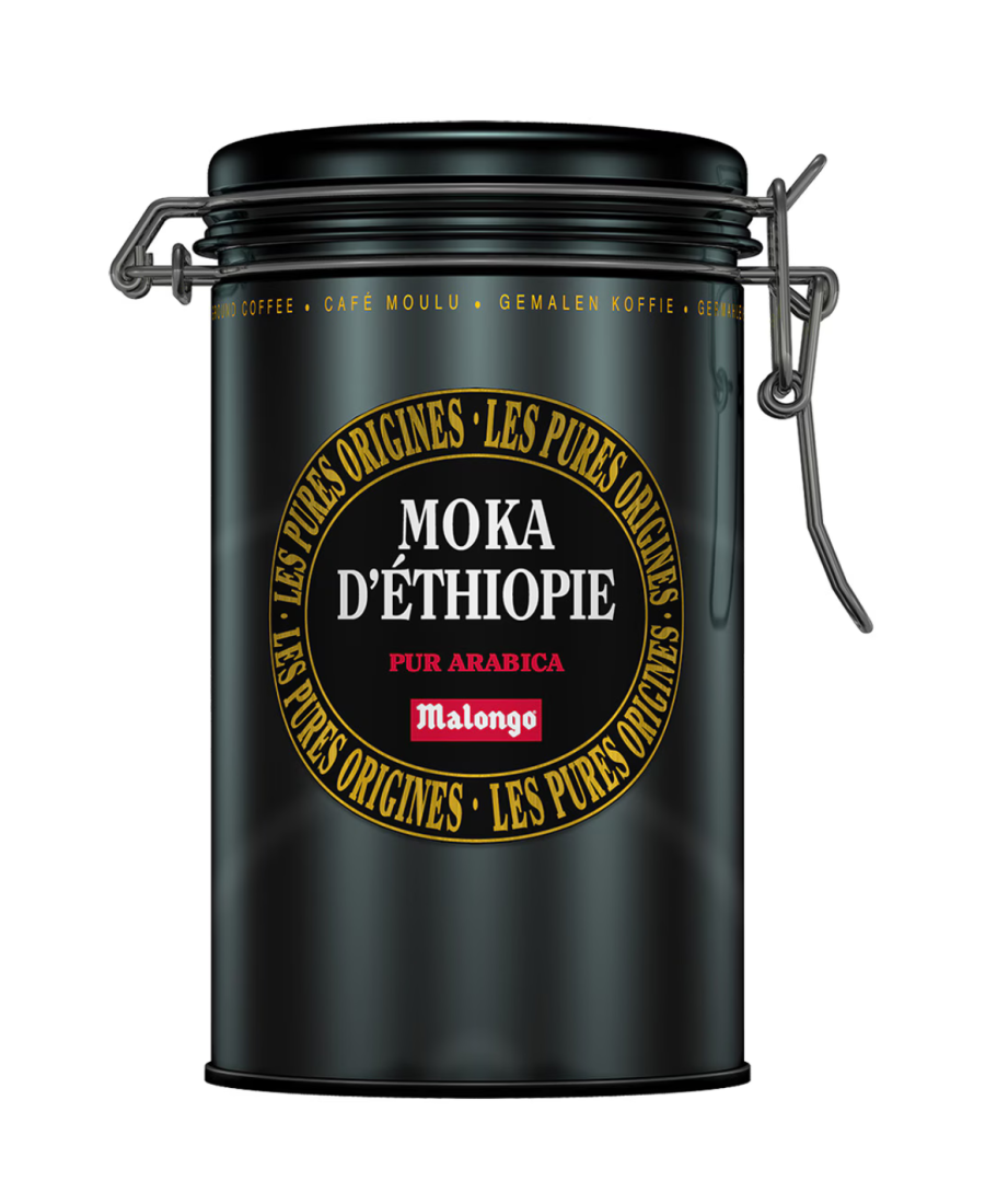 4x Malongo Äthiopischer Mokka-Kaffee - Tin 250 gr.