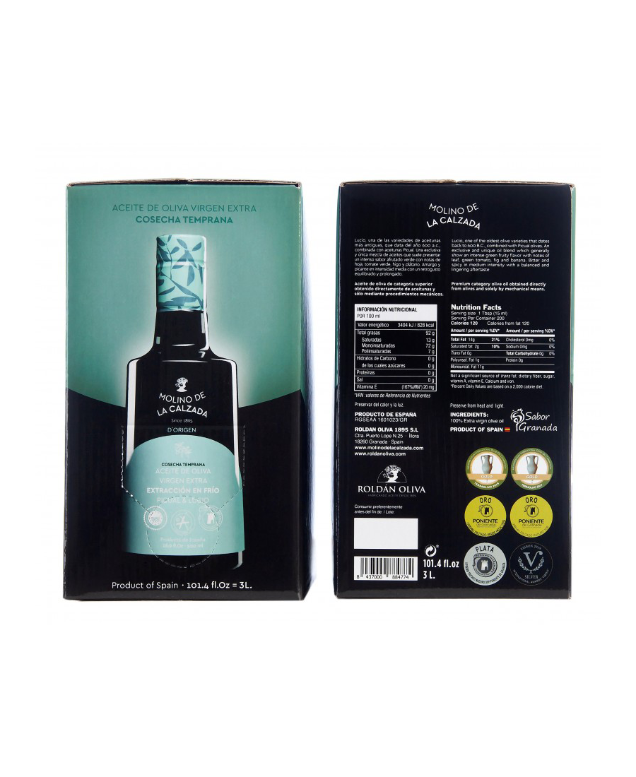 Molino de la Calzada Picual Bell Glasflasche 500 ml. - Oliva Oliva